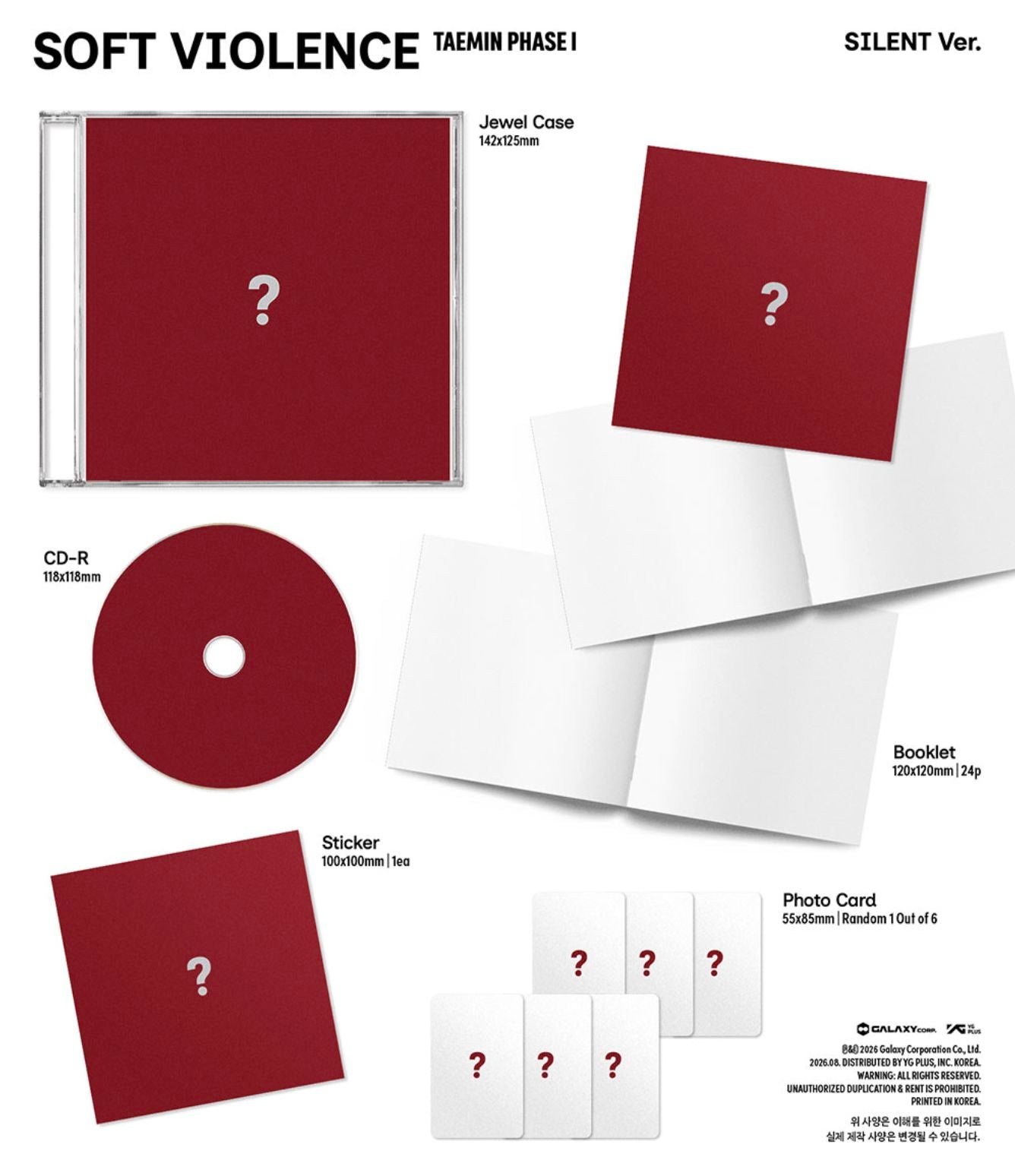 TAEMIN (SHINEE) - PHASE 1 : SOFT VIOLENCE (JEWEL VER.) Nolae