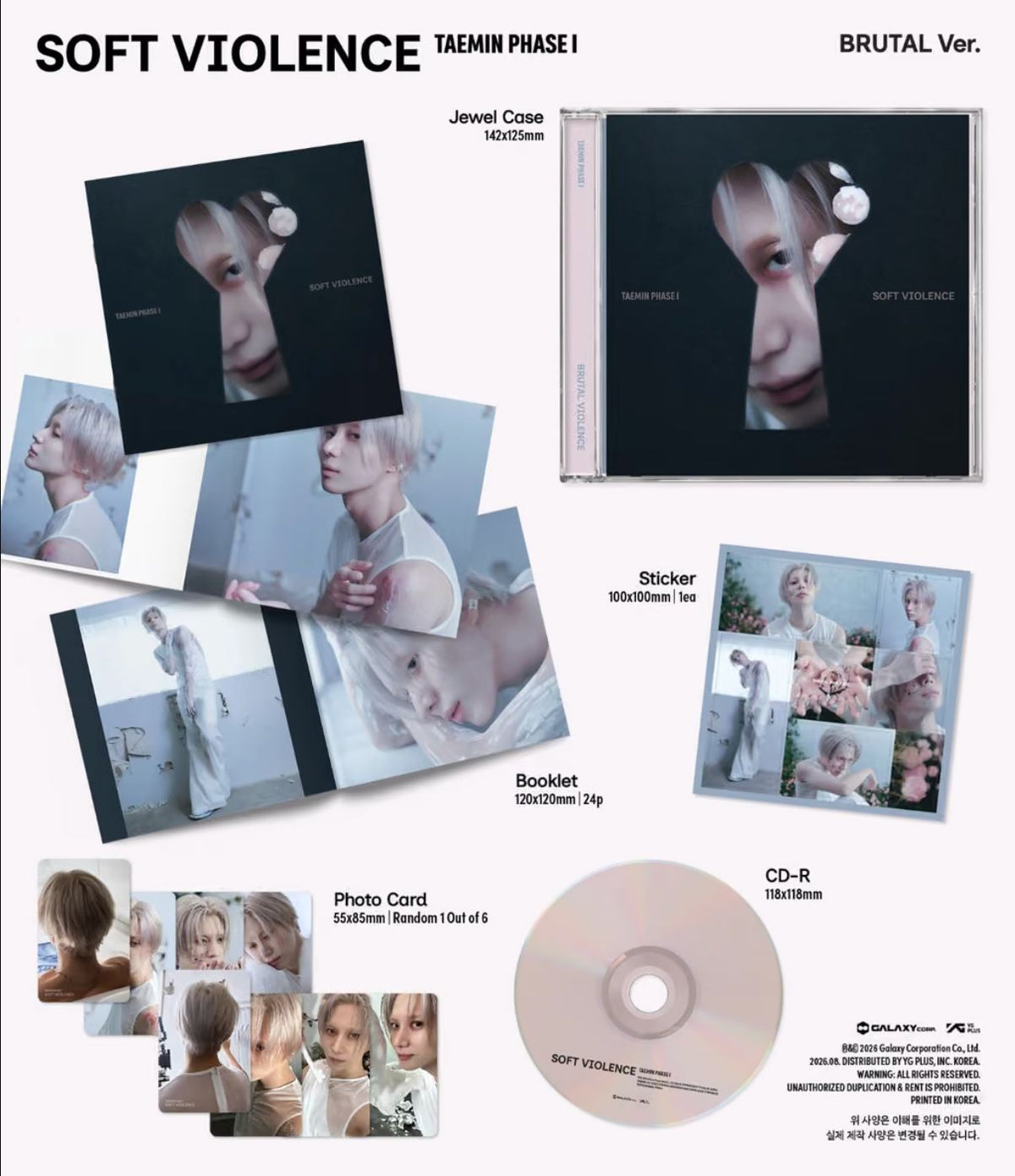 TAEMIN (SHINEE) - PHASE 1 : SOFT VIOLENCE (JEWEL VER.) Nolae