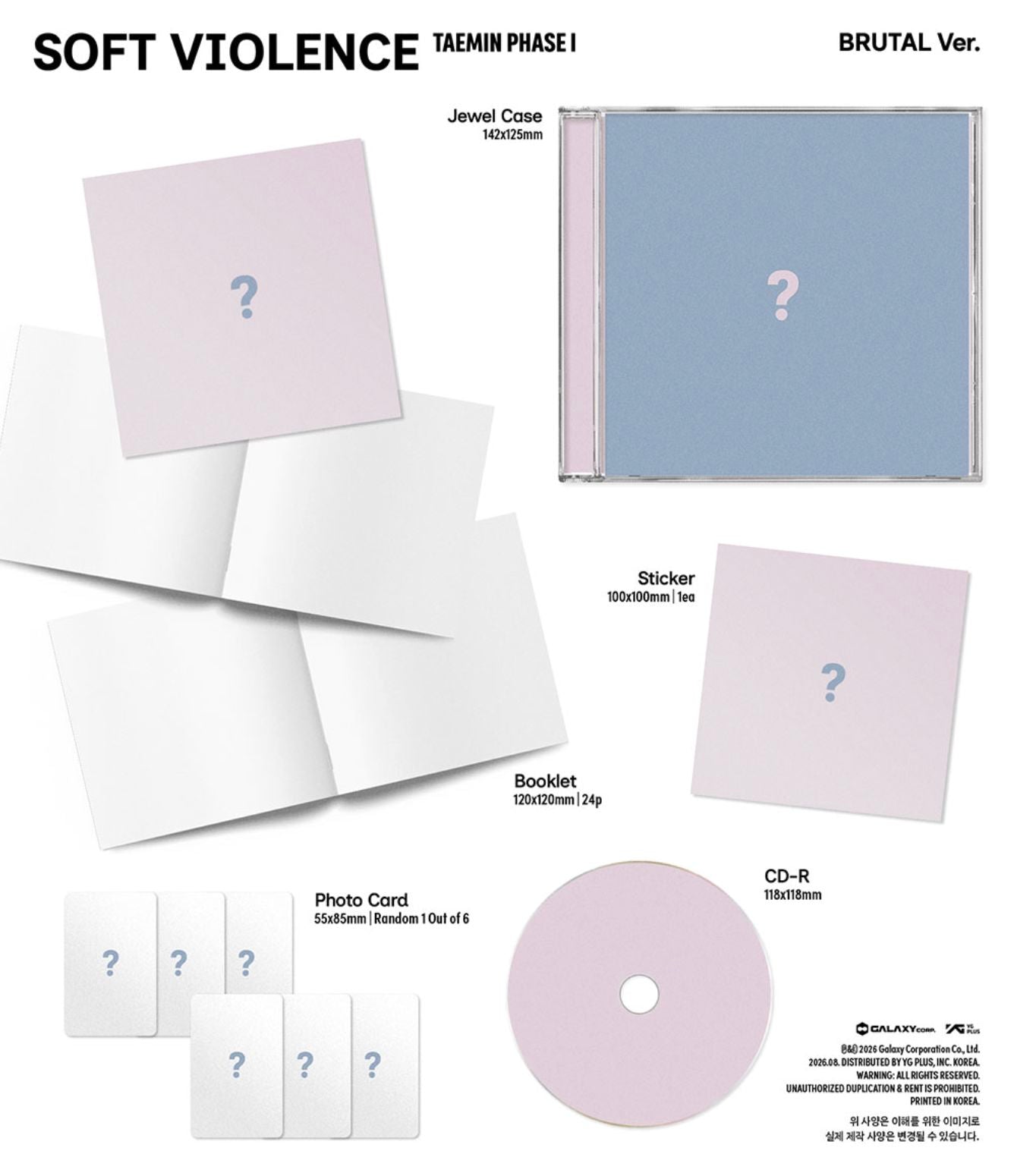 TAEMIN (SHINEE) - PHASE 1 : SOFT VIOLENCE (JEWEL VER.) Nolae