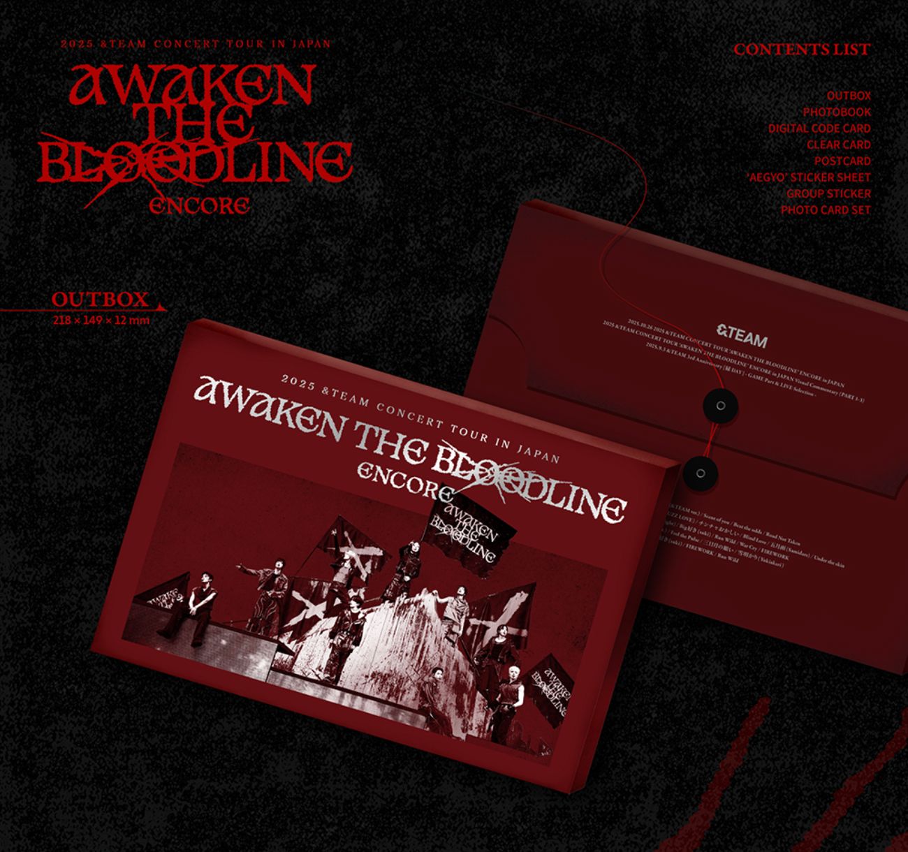 &TEAM - 2025 CONCERT TOUR ENCORE IN JAPAN 'AWAKEN THE BLOODLINE' + Postcard Nolae