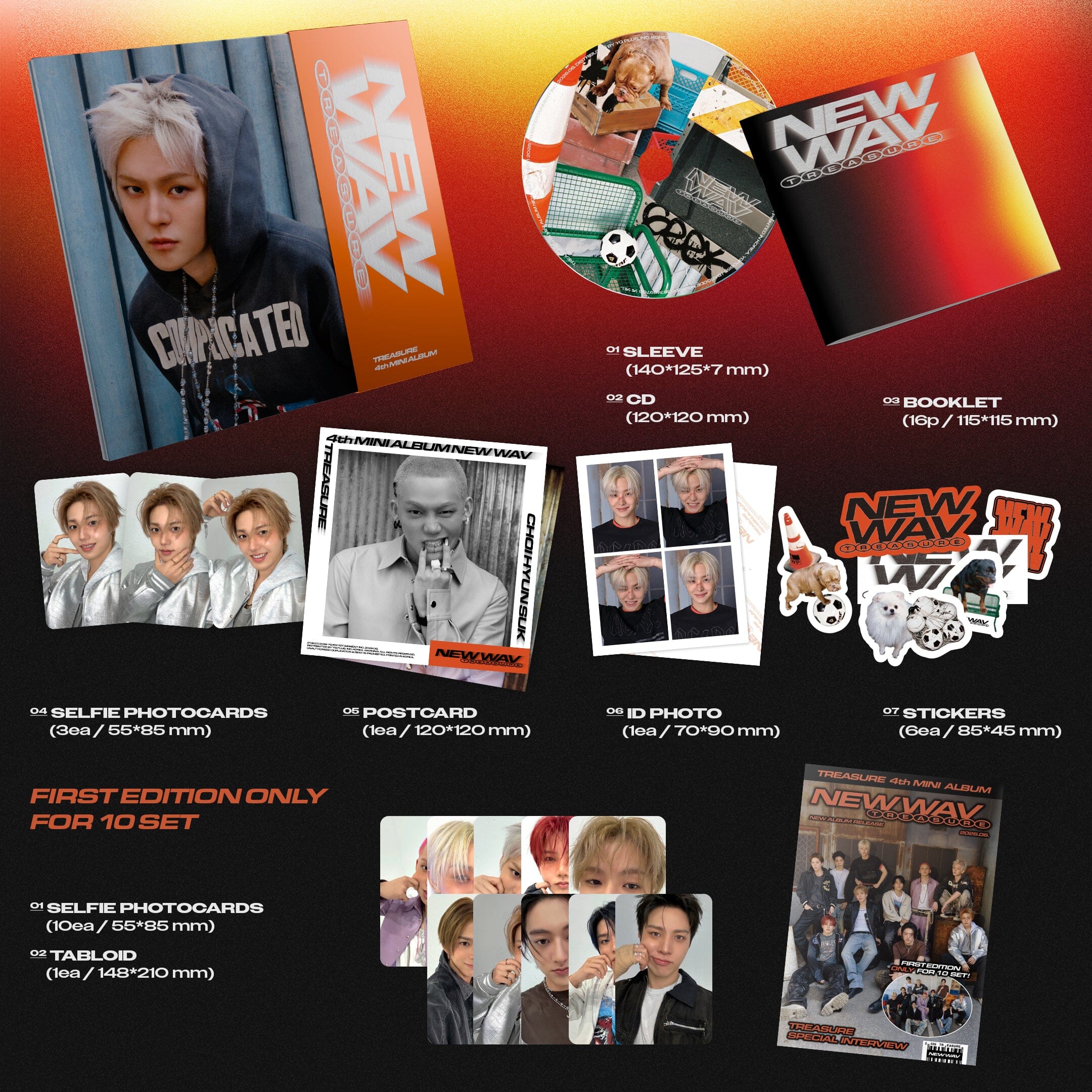 TREASURE - NEW WAV (RAW VER.) SET + EARLY-BIRD Weverse Gift Nolae