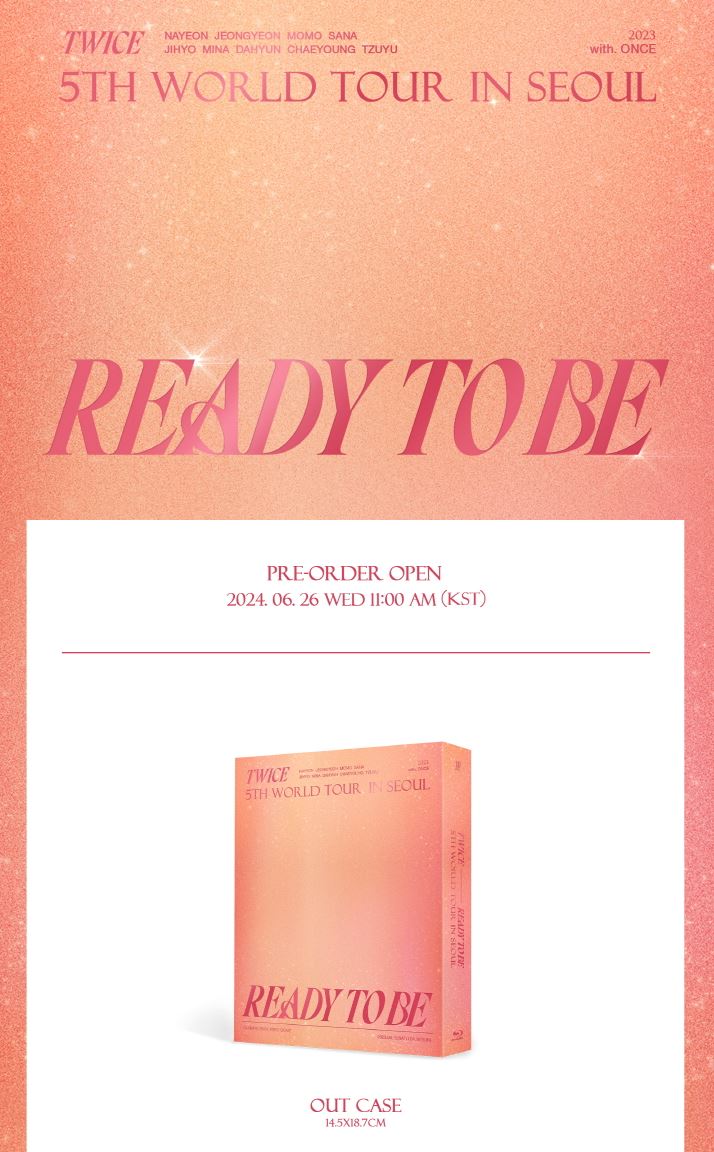 TWICE - 5TH WORLD TOUR IN SEOUL 'READY TO BE' (DVD & BLU-RAY) Nolae