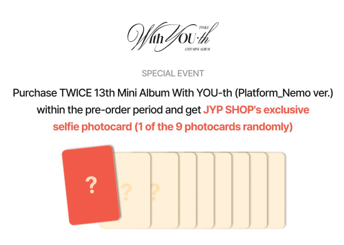 TWICE - WITH YOU-TH (13TH MINI ALBUM) PLATFORM NEMO VER. Nolae