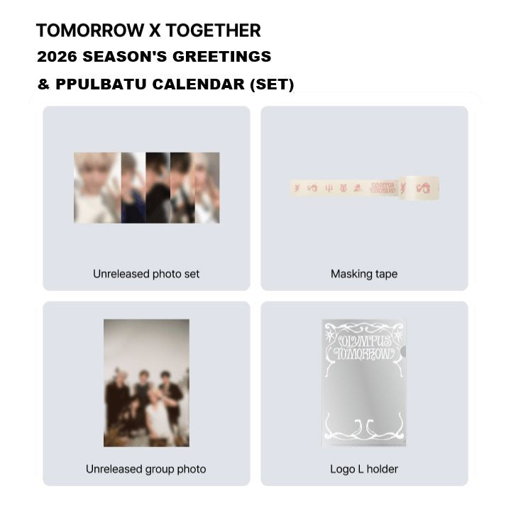 TXT - 2026 SEASON'S GREETINGS & PPULBATU CALENDAR (SET) + POB WEVERSE GIFT Nolae