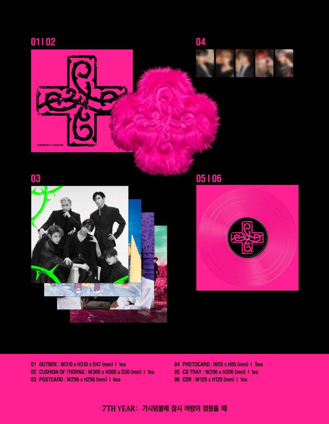 TXT - 7TH YEAR: WHEN THE WIND PAUSED AMONG THE THORNS (CUSHION OF THORNS VER.) Nolae