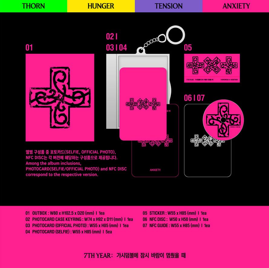 TXT - 7TH YEAR: WHEN THE WIND PAUSED AMONG THE THORNS (PHOTOCARD CASE VER.) + YES24 Gift Nolae