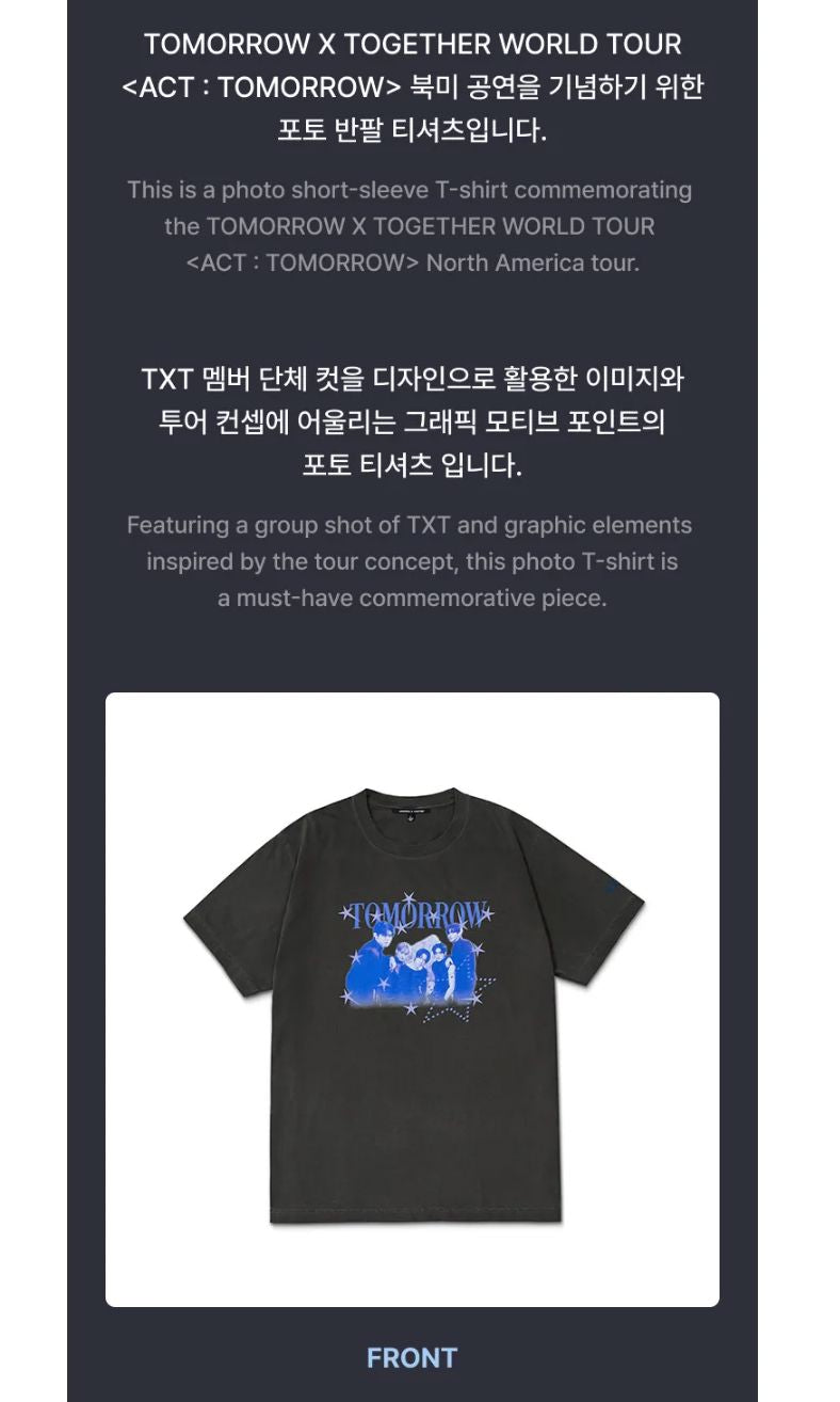 TXT - WORLD TOUR 'ACT : TOMORROW' IN U.S. OFFICIAL MD Nolae