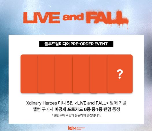 XDINARY HEROES - LIVE AND FALL (PHOTOBOOK VER.) + POB BDM PHOTOCARD Nolae