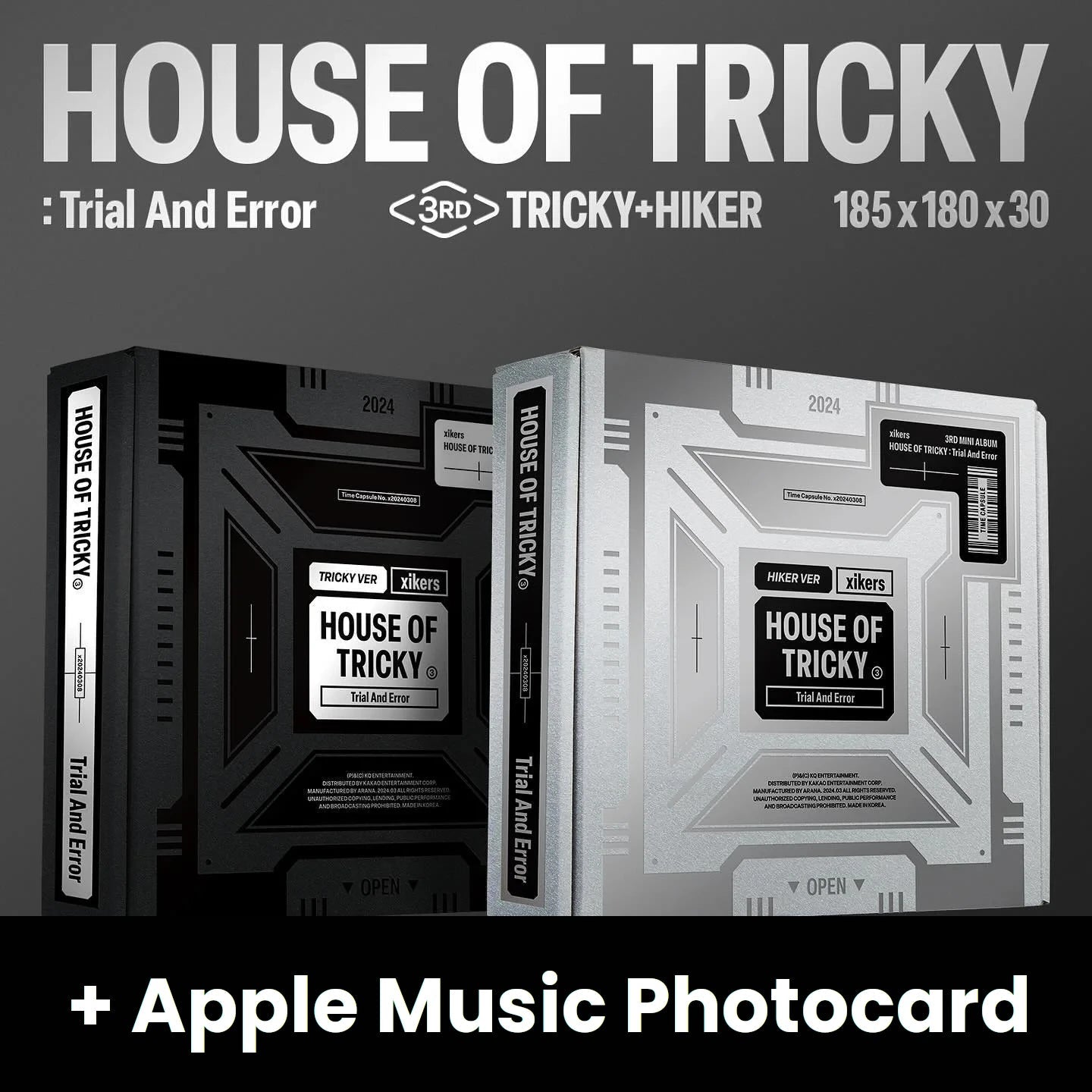 XIKERS - HOUSE OF TRICKY : TRIAL AND ERROR (3RD MINI ALBUM) + Apple Music Photocard Nolae