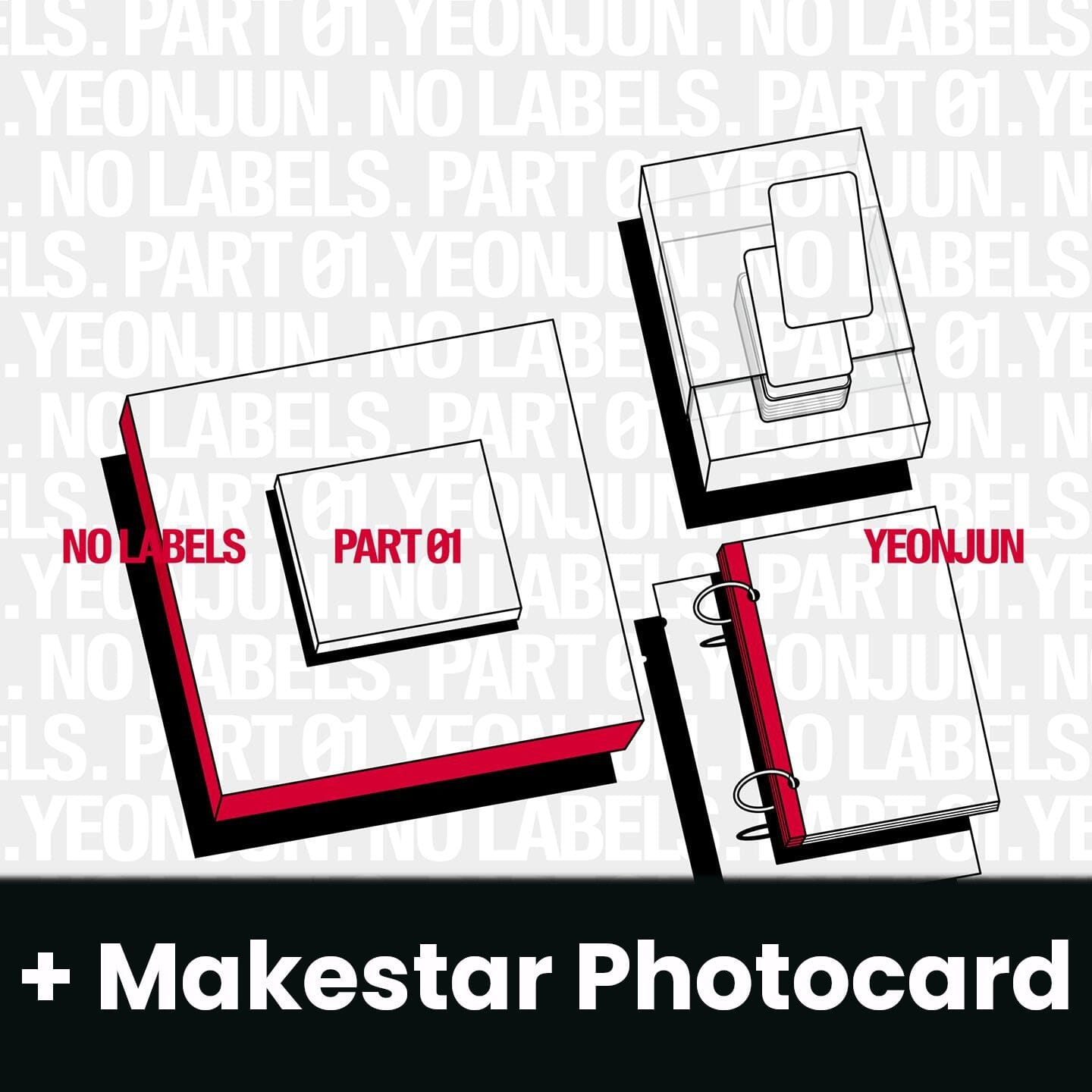 YEONJUN (TXT) - NO LABELS: PART 01 + Makestar Photocard Nolae