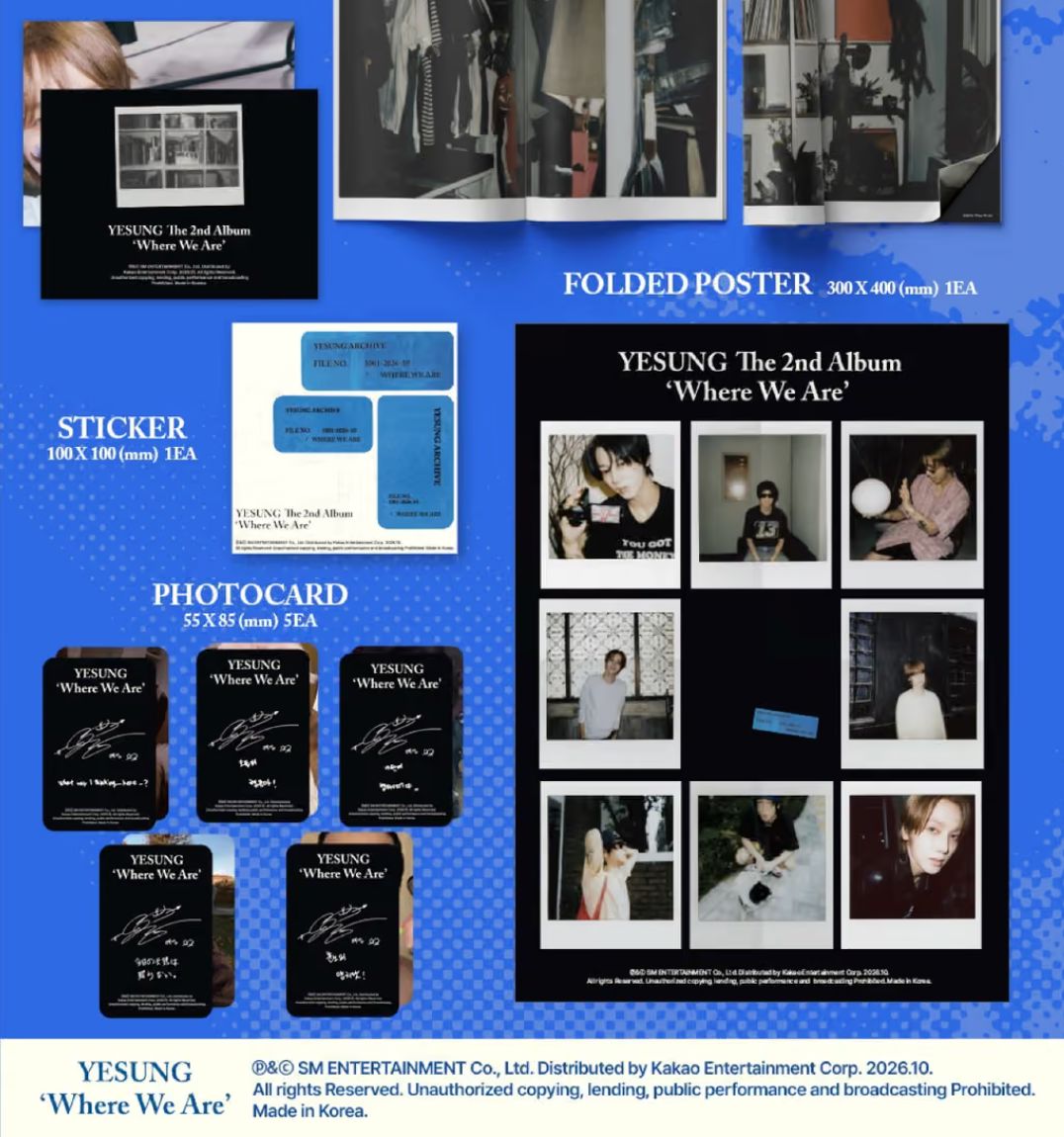 YESUNG (SUPER JUNIOR) - WHERE WE ARE (PHOTOBOOK VER.) + Apple Music Gift Nolae
