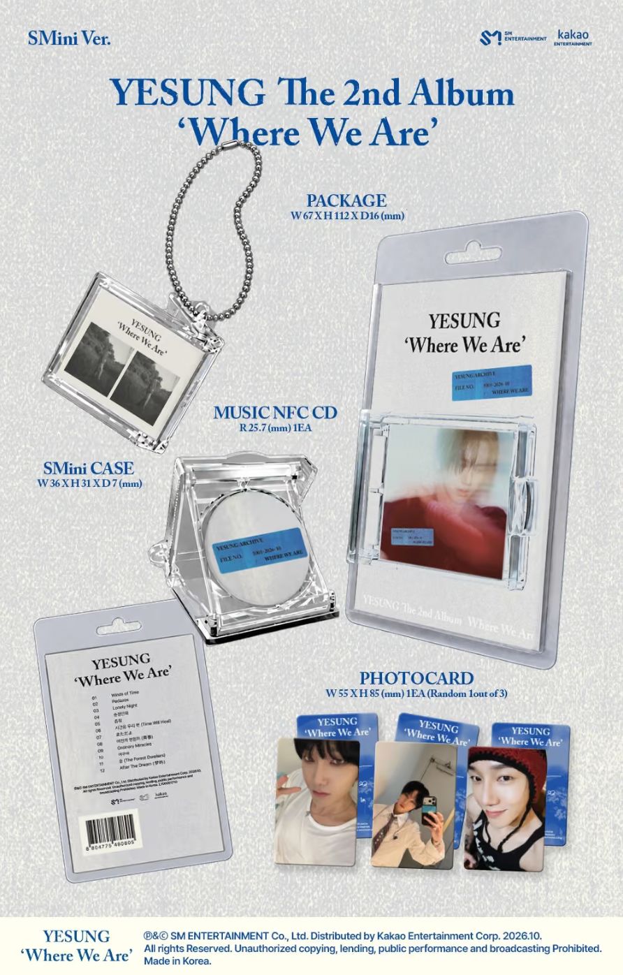 YESUNG (SUPER JUNIOR) - WHERE WE ARE SET + Apple Music Gift Nolae