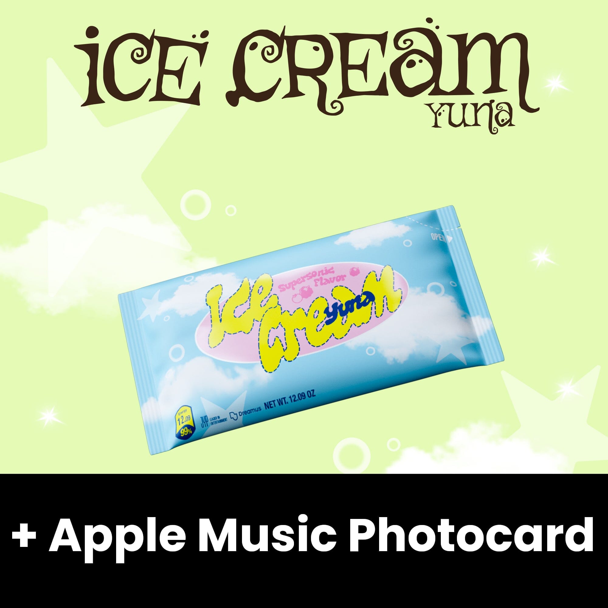 YUNA (ITZY) - ICE CREAM (ICE CREAM VER.) + Apple Music Photocard Nolae