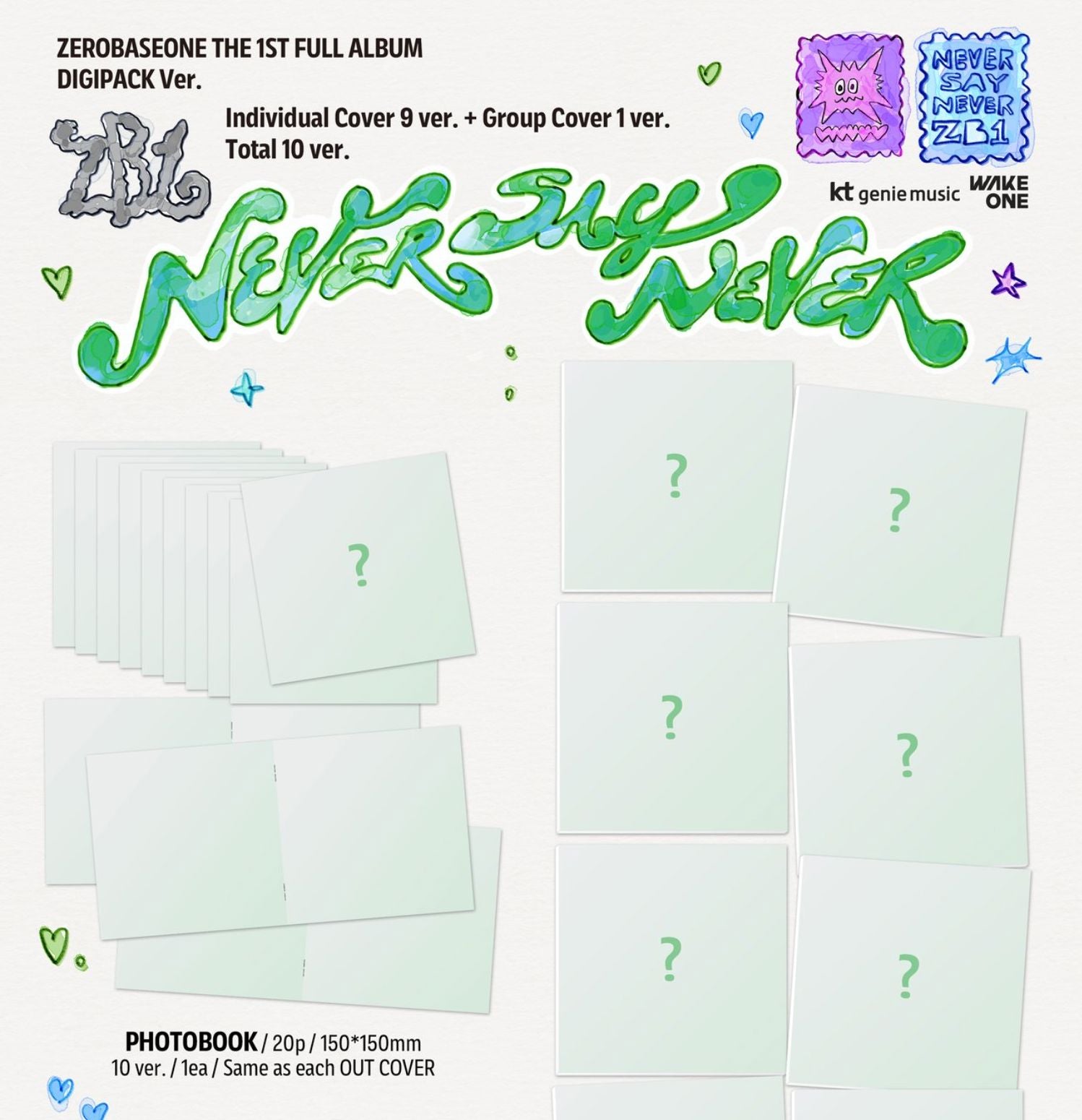 ZB1 - NEVER SAY NEVER (DIGIPACK VER.) + Soundwave Photocard Nolae