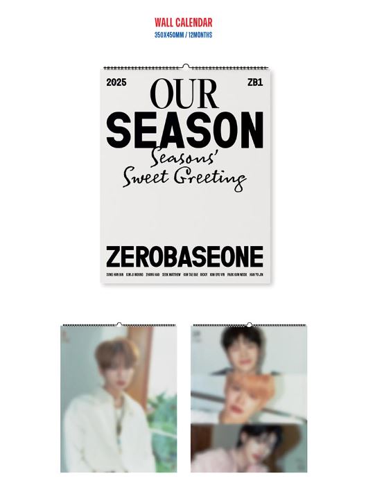 ZB1 - WALL CALENDAR 2025 (OUR SEASON : SEASONS' SWEET GREETING) Nolae