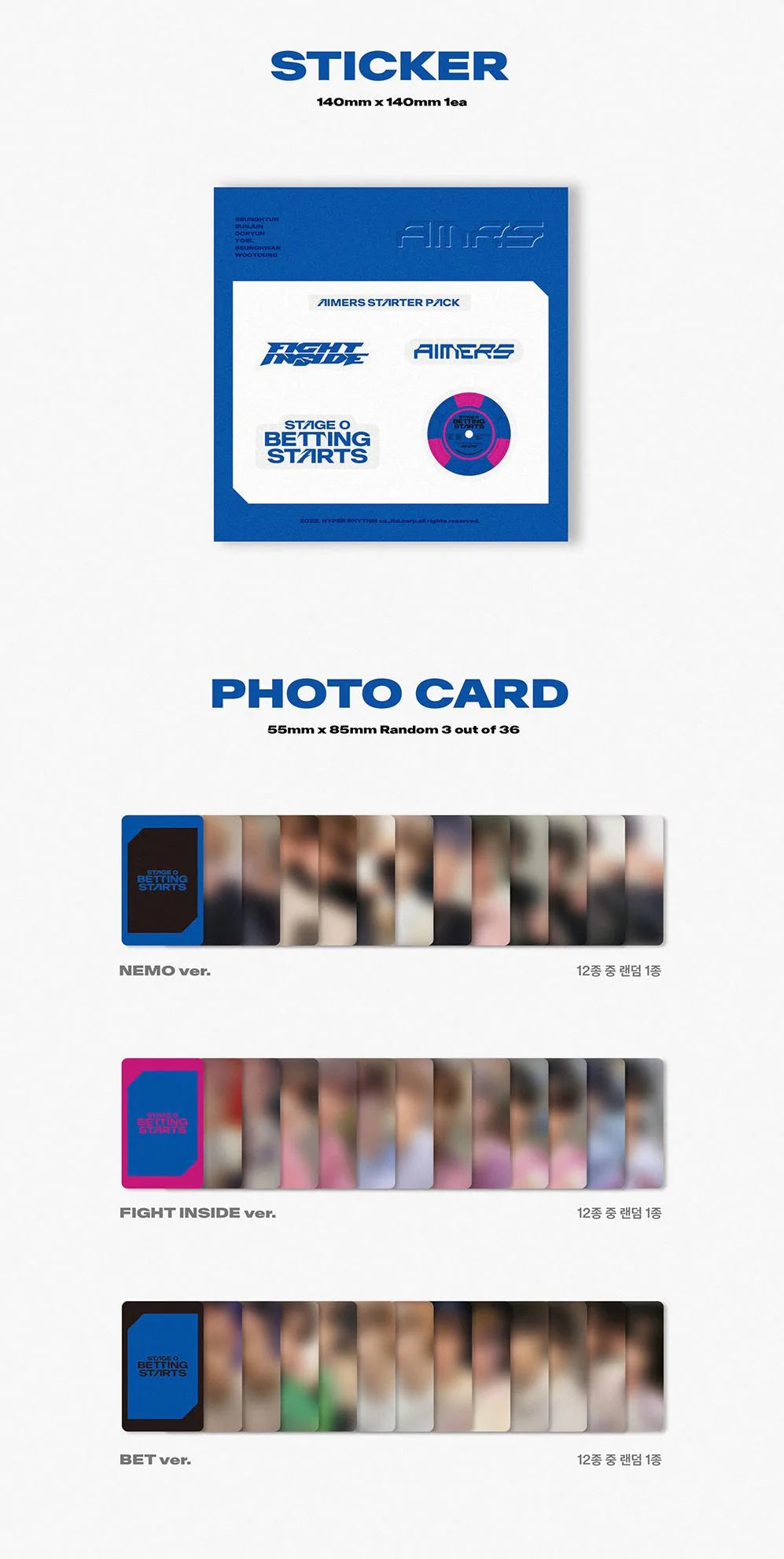 AIMERS - STAGE 0. BETTING STARTS (1ST MINI ALBUM) Nolae Kpop