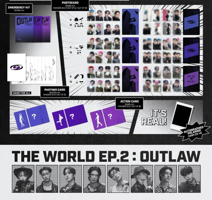 ATEEZ - THE WORLD EP.2 OUTLAW + Makestar Fotokarte (Lucky Draw) Nolae Kpop