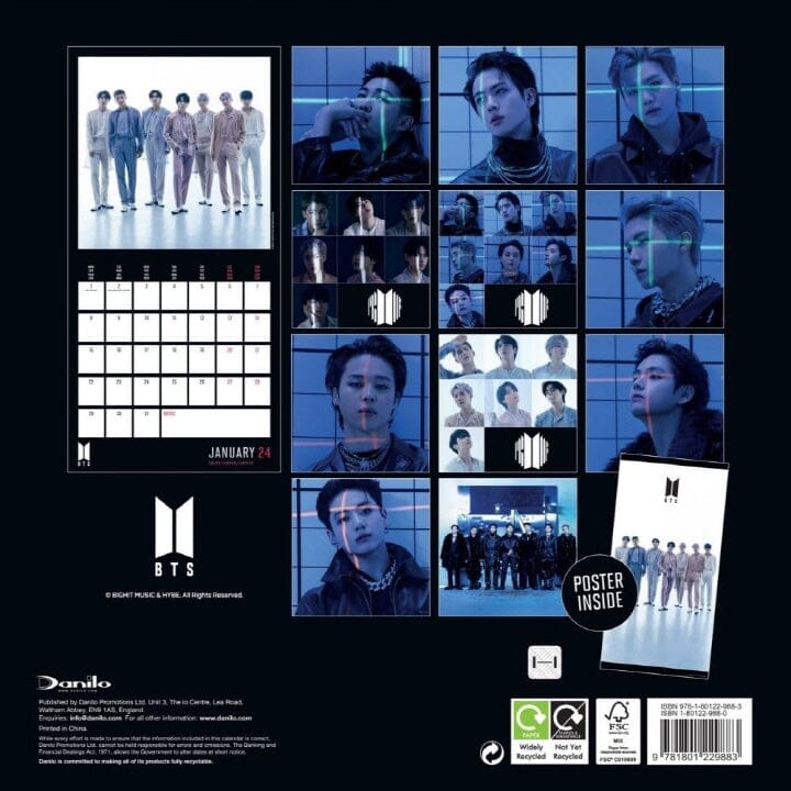 BTS – Wall Calendar 2024 (Limited Edition) Nolae Kpop