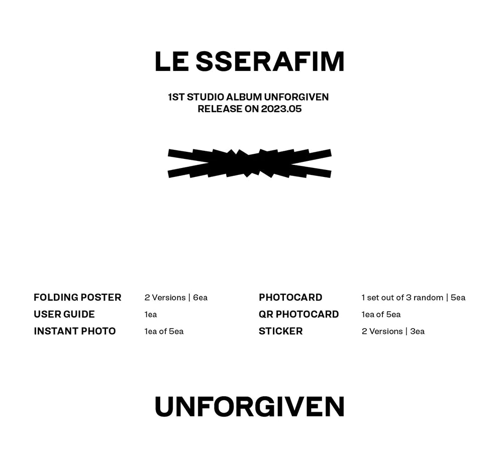 LE SSERAFIM - UNFORGIVEN (Weverse ver.) + Weverse Gift Nolae Kpop