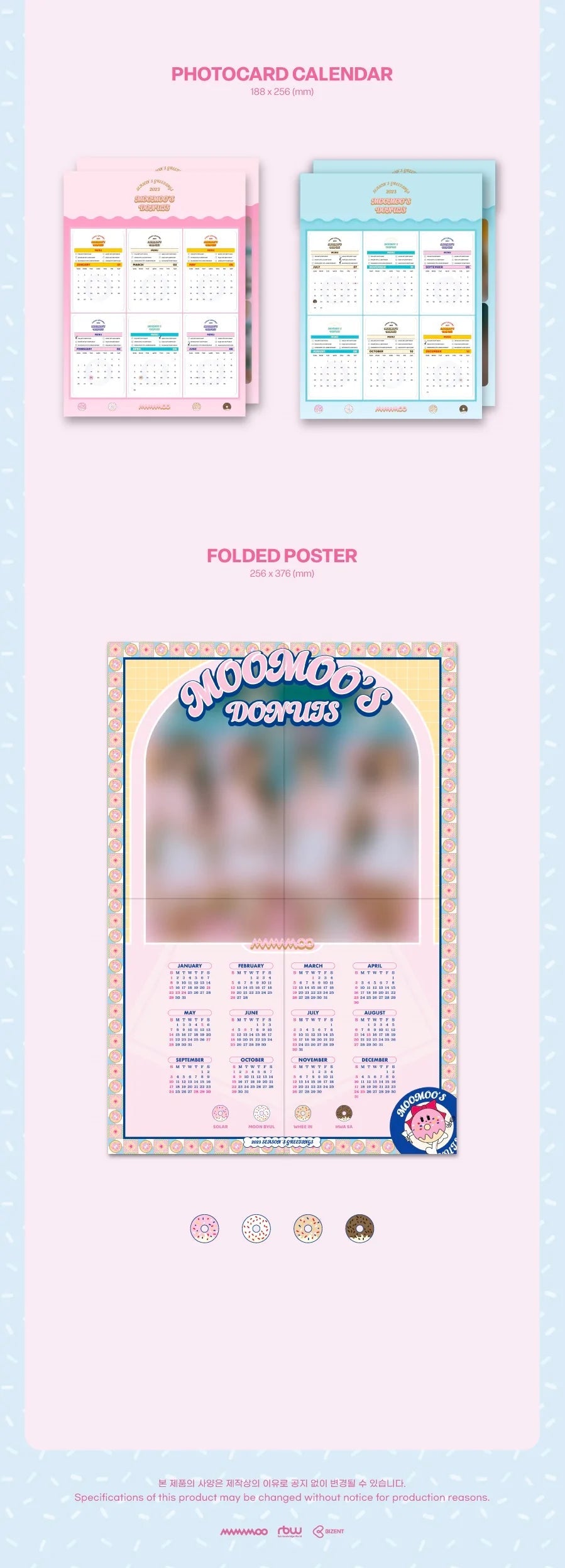 MAMAMOO - 2023 SEASON'S GREETINGS "Moomoo´s Donuts" Nolae Kpop