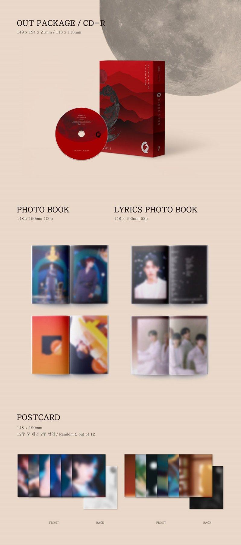 ONEUS - 6th Mini Album Blood Moon Nolae Kpop