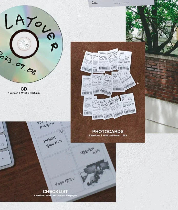 V (BTS) - LAYO(V)ER (1ST SOLO ALBUM) SET + Weverse Gift Nolae Kpop